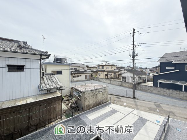 グラファーレ宇都宮市雀の宮5期の展望|バルコニーからは、開放感あふれる穏やかな街並みを一望。
