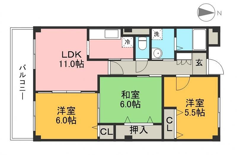 Y-ウエストツイチカの間取り