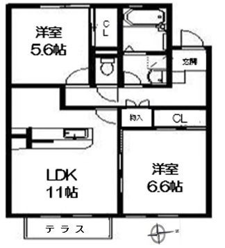 サンピエール上白水の間取り