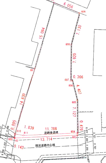 【土地図】 | 下高井戸土地 | 有効宅地面積247.33㎡