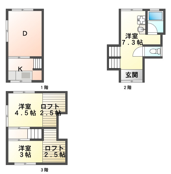 千代が丘２丁目貸家の間取り