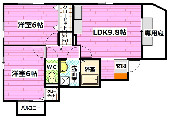 コテージパラムの間取り