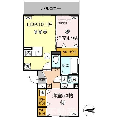 アクアフェリーチェ　B棟の間取り