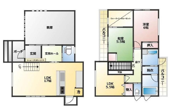 姫路市書写　中古戸建の間取り
