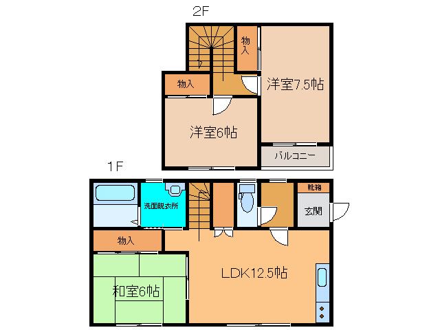 東7南7戸建の間取り