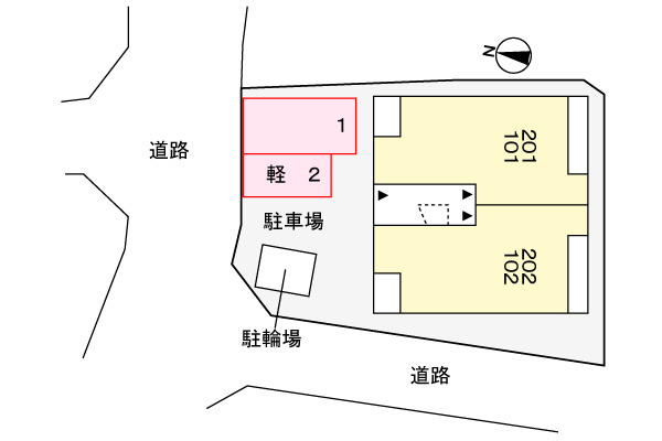 カサ・ベルの区画図|駐車場