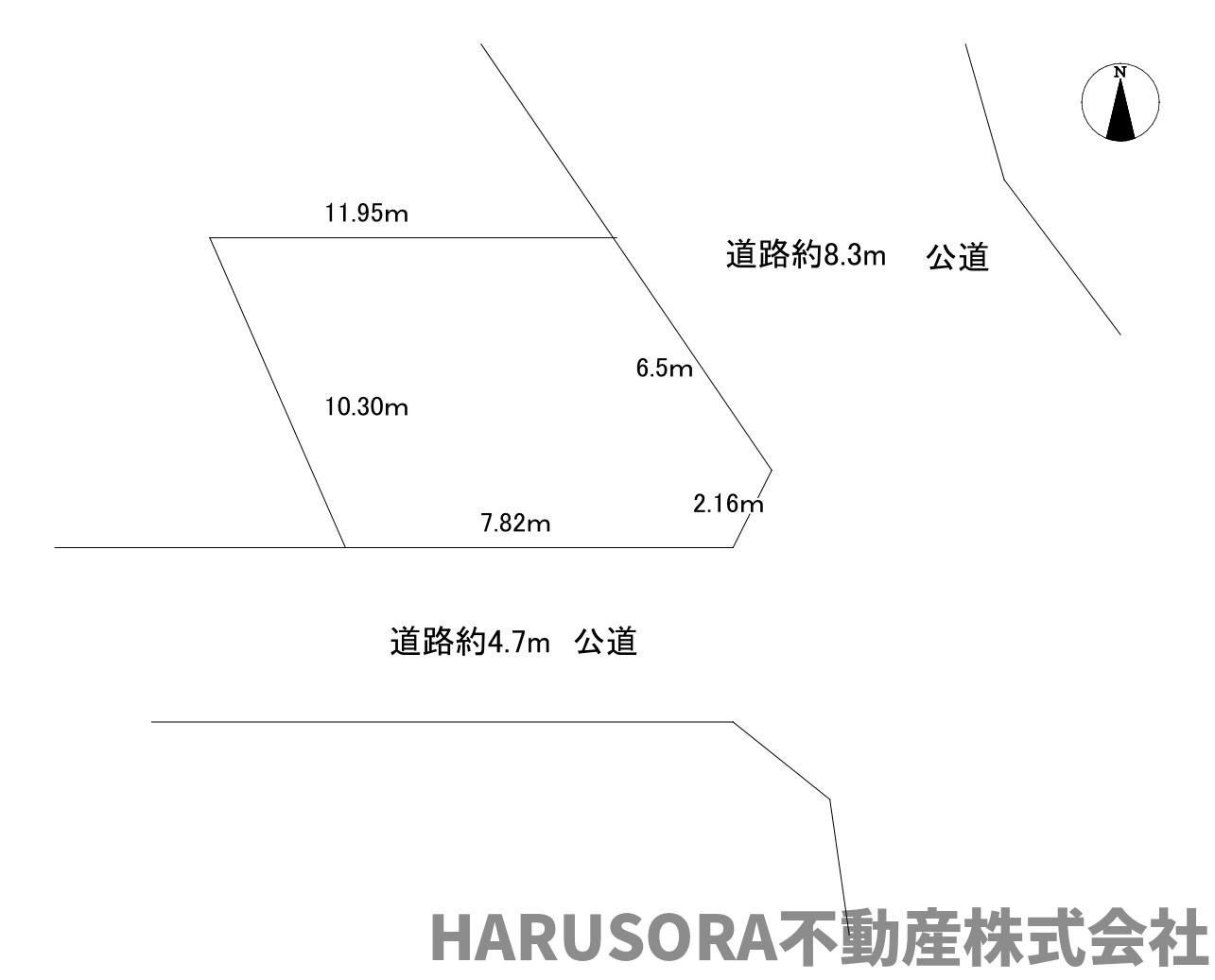 寝屋川市太秦中町　売土地の土地図