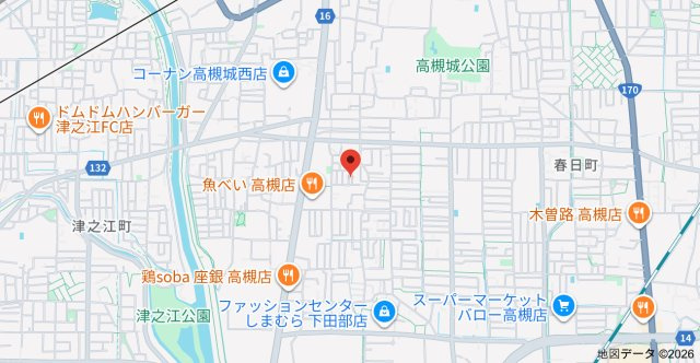 HealingGrace高槻高西町A棟の地図