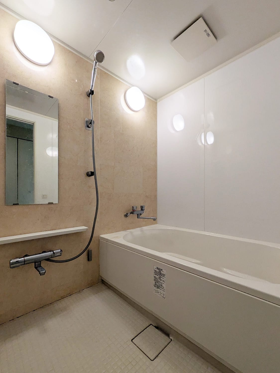 桜宮リバーシティ・ウォータータワープラザの浴室|きれいなお風呂です