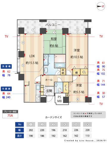 桜宮リバーシティ・ウォータータワープラザの間取り