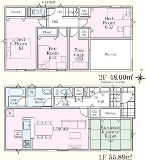 【間取り】 | 白河市蛇石新築一戸建て6棟