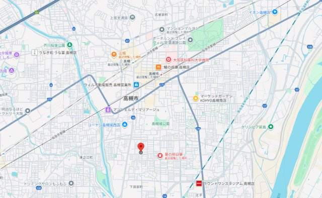 Healing Grace 高槻高西町　A棟の地図