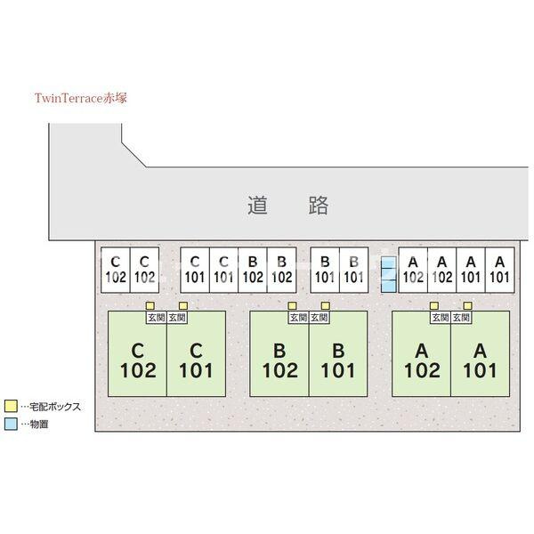 Twin　Terrace赤塚の区画図