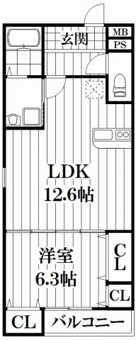 【間取り】 | フジパレス鴻池新田V番館