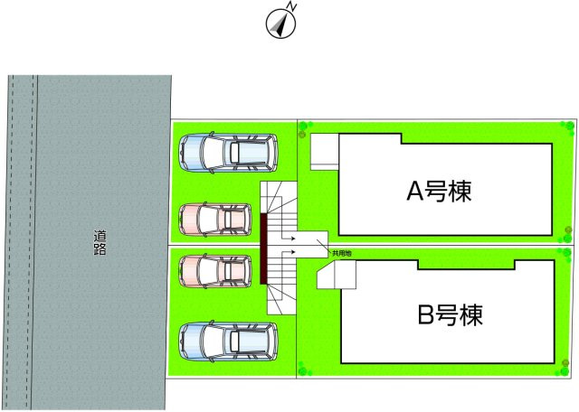 神戸市垂水区塩屋北町　新築一戸建ての区画図|全２区画