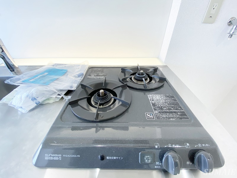 ワコー第２マンションのキッチン|2口コンロです☆