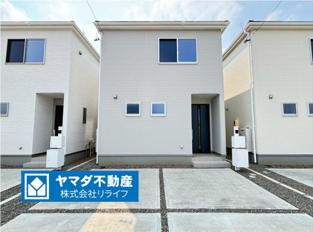 リーブルファイン　岐阜市西中島５丁目第２　全6区画分譲の外観|■４号棟
■YAMADA電機の　ヤマダ不動産　株式会社リライフ　岐阜店■
省エネ・耐震性◎の一建設の家。　
日本の風土に調和する木造軸組工法。フラット３５はＳＡを取得！１０年間の金利優遇あり！　