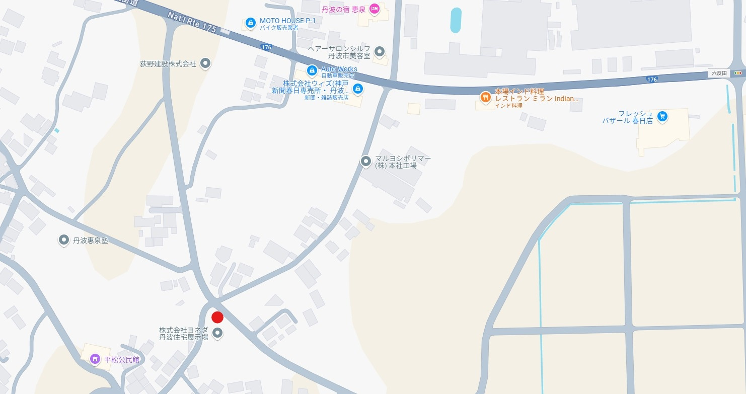 丹波市春日町平松の売地の地図