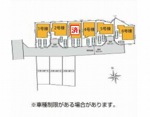 【区画図】 | 【仲介手数料０円】藤沢市本藤沢2期　新築一戸建て　全6棟 | 【仲介手数料０円】藤沢市本藤沢2期　新築一戸建て　全6棟