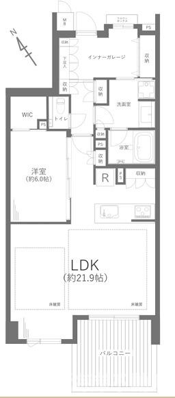 クリオ鵠沼海岸グランロワの間取り|南向き　