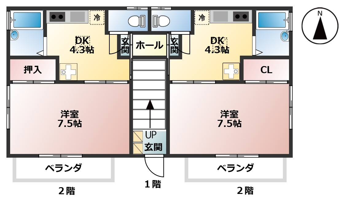 足立区神明南２丁目のアパートの間取り