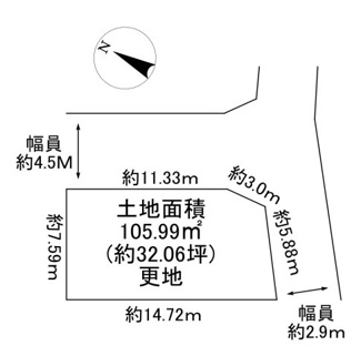 【土地図】 | 川西市火打2丁目6-1　全5区画　A号地　建築条件無土地