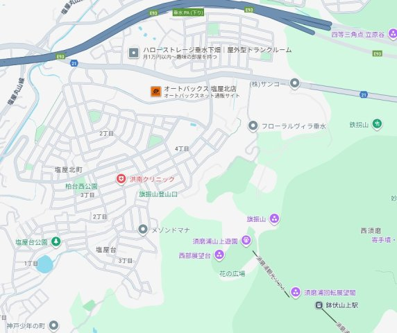 神戸市垂水区塩屋北町　新築一戸建ての地図