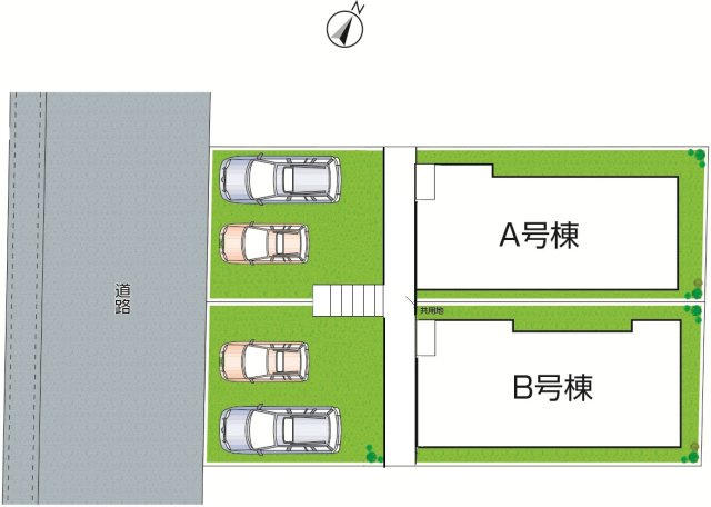 神戸市垂水区塩屋北町　新築一戸建ての区画図|全２区画