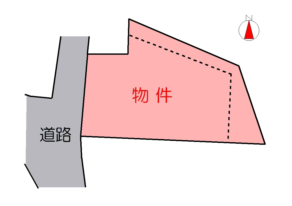丹波市春日町黒井の売地の土地図