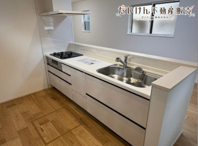 明石市第2中朝霧丘　未入居戸建のキッチン