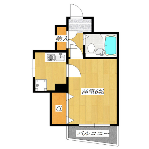 メゾン塚本の間取り|室内洗濯機置き場有りの洋室です