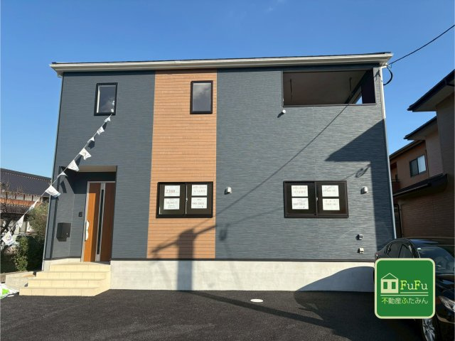 京都郡苅田町富久町2丁目　新築一戸建ての外観|アクセントカラーがオシャレな外観♪
【苅田町　新築戸建て】