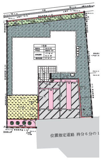 大磯町国府本郷　新築戸建　全1棟1号棟の区画図