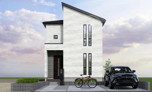 狭山市柏原21期全5棟　新築戸建　グラファーレの外観パース