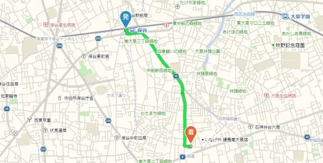 クレインパレス南大泉　B棟の地図