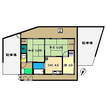 西久万貸家の間取り