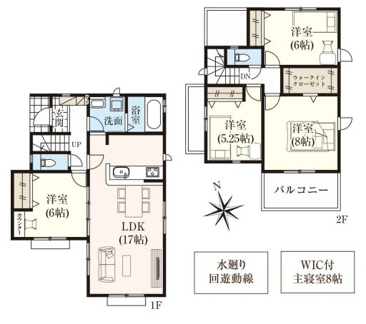 狭山市柏原21期全5棟　新築戸建　グラファーレの間取り