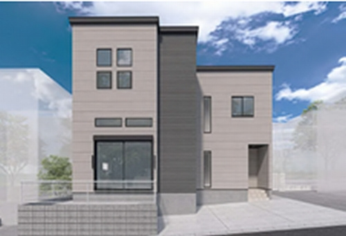 【外観パース】 | 【仲介手数料０円】綾瀬市寺尾釜田3丁目　新築一戸建て | 【仲介手数料０円】綾瀬市寺尾釜田3丁目　新築一戸建て