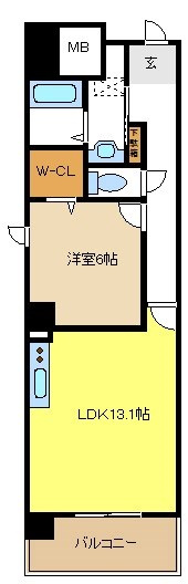 ディアコート千早の間取り