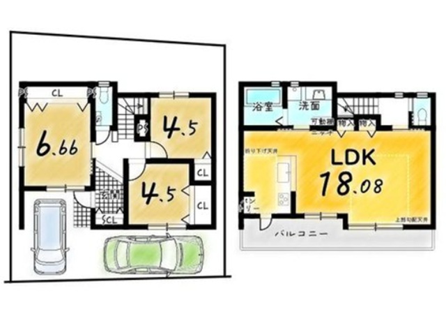 【間取り】 | 山科区西野八幡田町　新築戸建