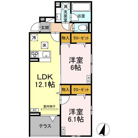 Asset-Court八坂の間取り