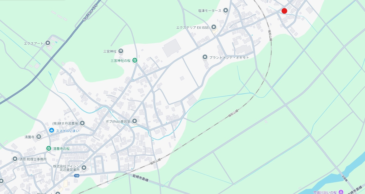 丹波市市島町下竹田の売地の地図