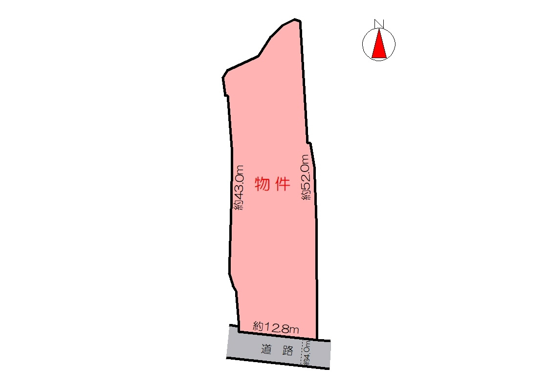 丹波市市島町上竹田の売地の土地図