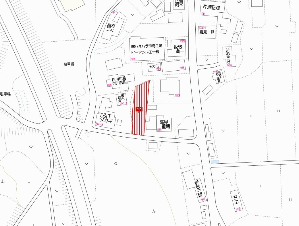 丹波市市島町上竹田の売地の地図