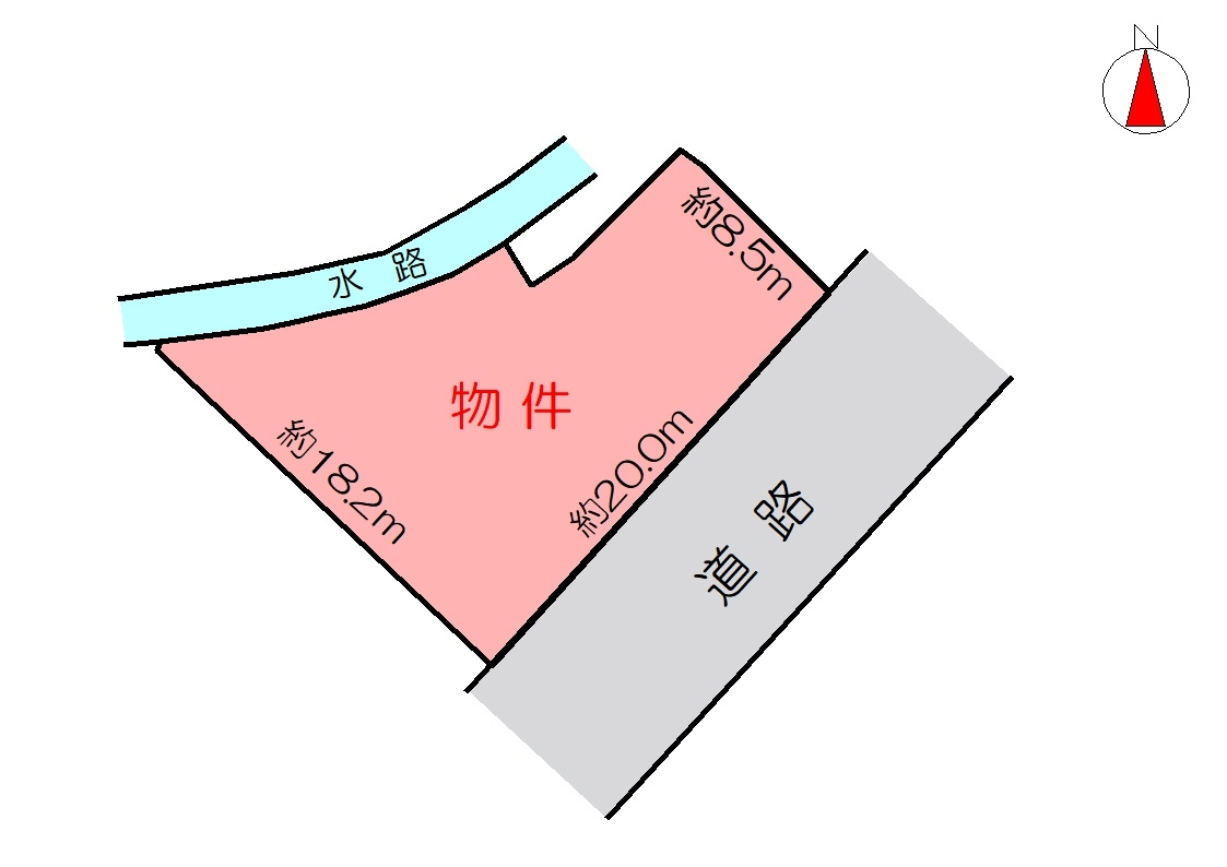 丹波市市島町市島の売地の土地図