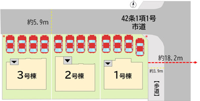 【区画図】 | 若松区宮前町1期 | 【お部屋探しのコツ】物件の検討と一緒に銀行の事前審査を行ってください。お申込みが被った際やお値引き交渉に有利になります(*^-^*)