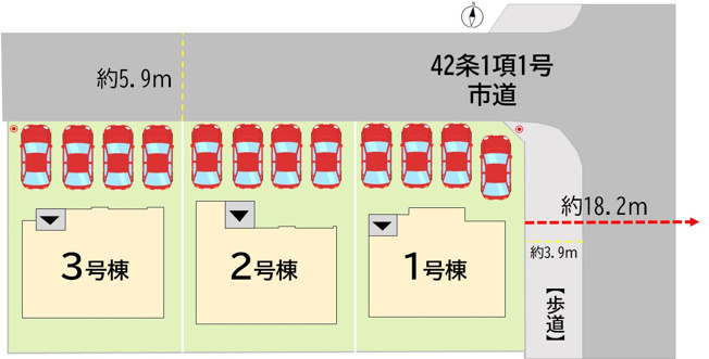 【区画図】 | 若松区宮前町1期 | 【お部屋探しのコツ】物件の検討と一緒に銀行の事前審査を行ってください。お申込みが被った際やお値引き交渉に有利になります(*^-^*)