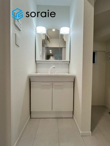 狭山中央　全2棟　新築戸建 ハートフルタウンの独立洗面台|1月20日撮影