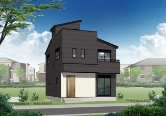 【外観】 | 綾瀬市寺尾釜田1丁目  3号棟 第1 | イメージパース（完成時に現況と異なる場合は現況優先となります）