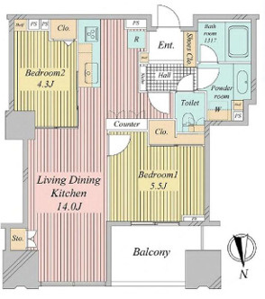 シティタワーズ豊洲ザ・ツイン　サウスタワーの間取り
